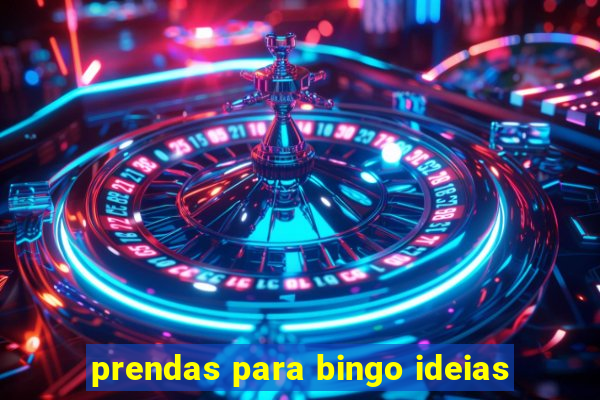 prendas para bingo ideias